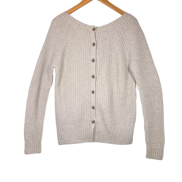 Club Monaco Italian Cashmere Sweater Button Down Back Size M - Picture 7 of 9